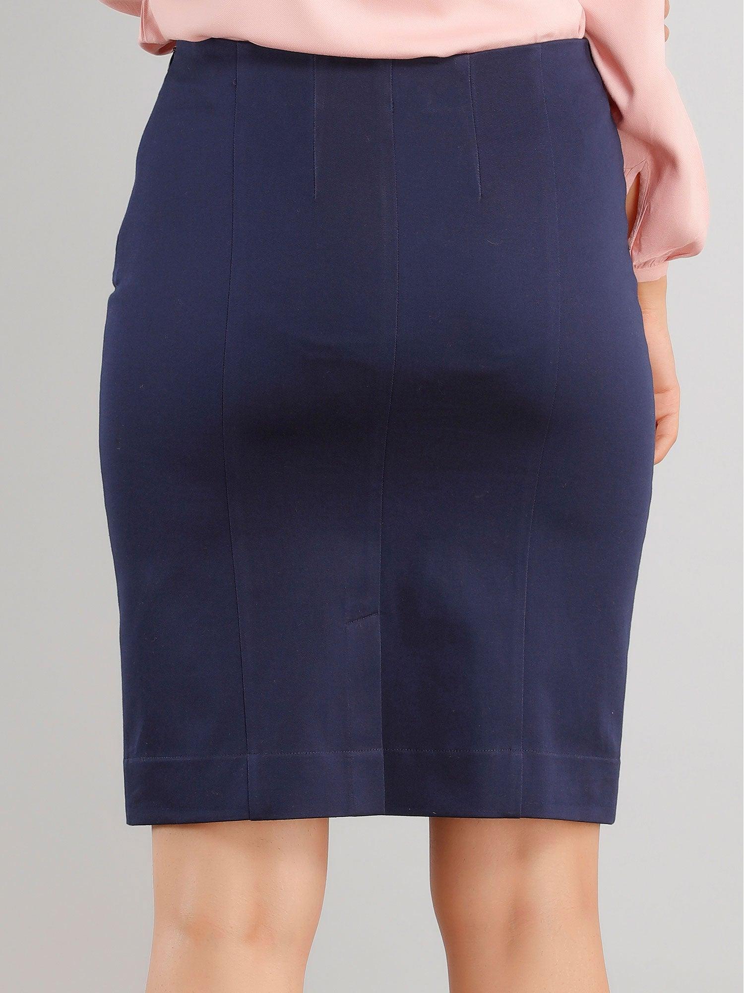 Classic Pencil Skirt - Blue| Formal Skirts