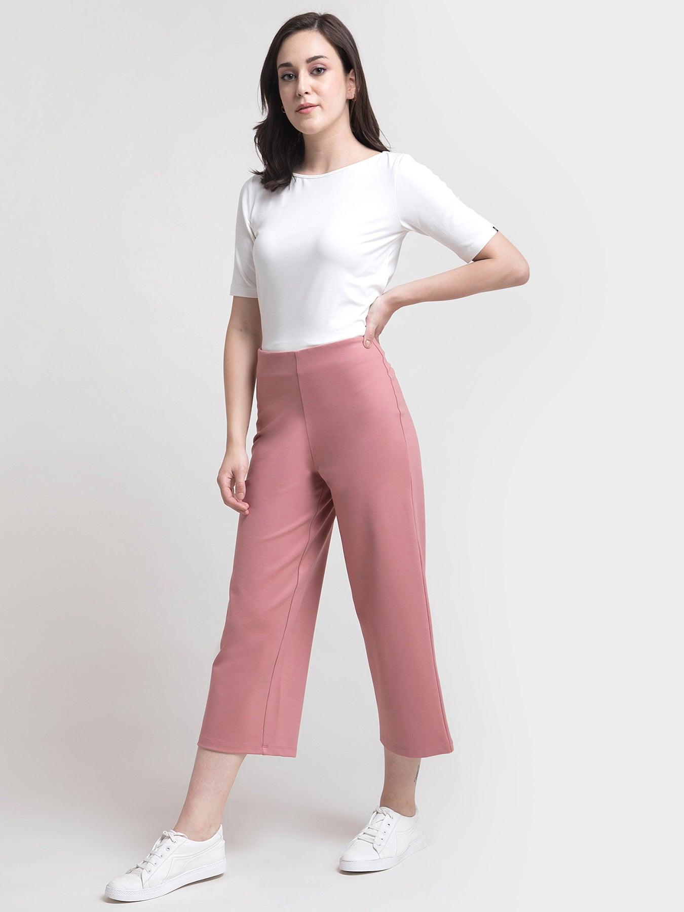 4 Way Stretch LivIn Culottes - Pink| Formal Trousers