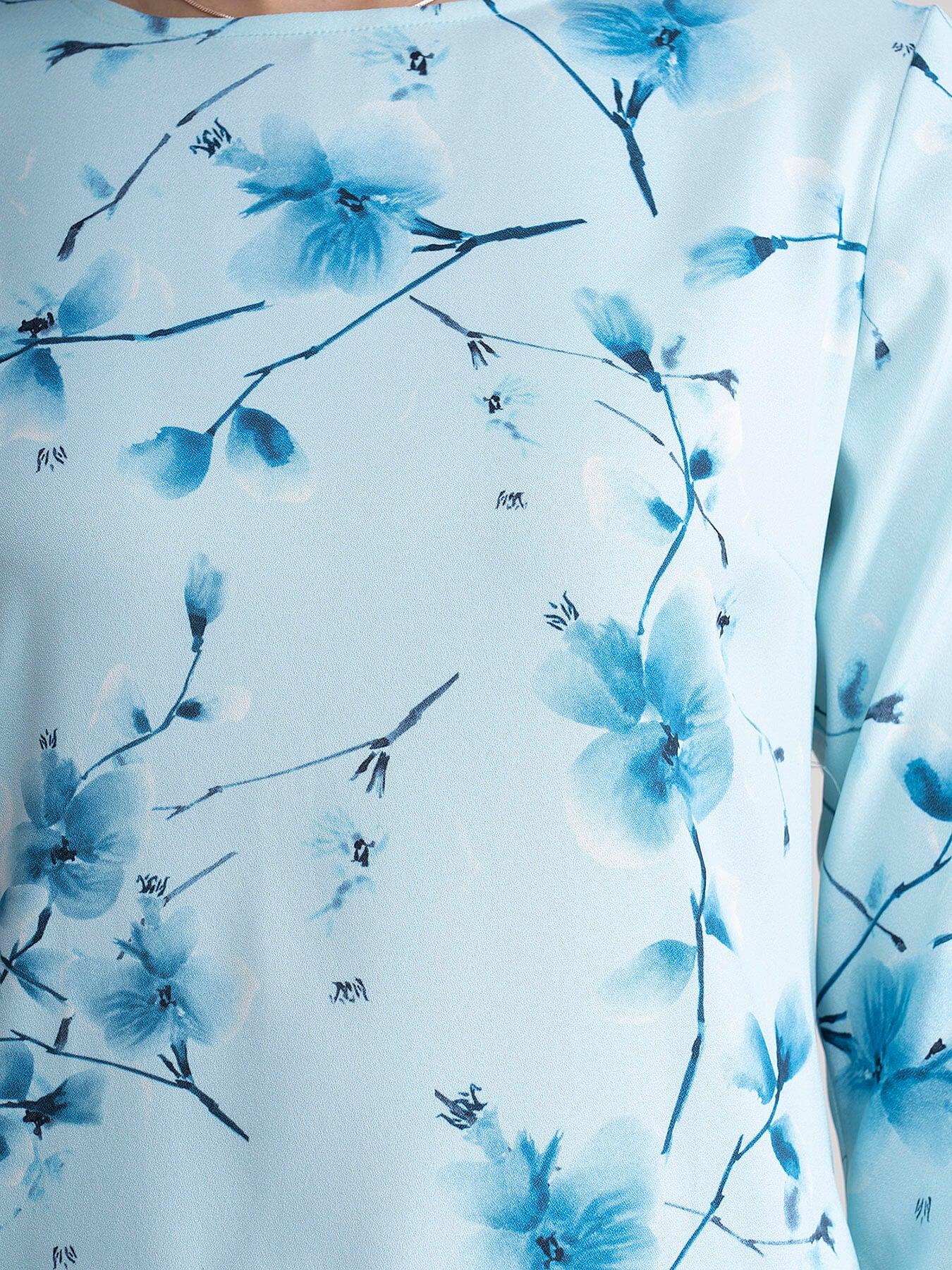 Floral Shift Dress - Blue| Formal Dresses