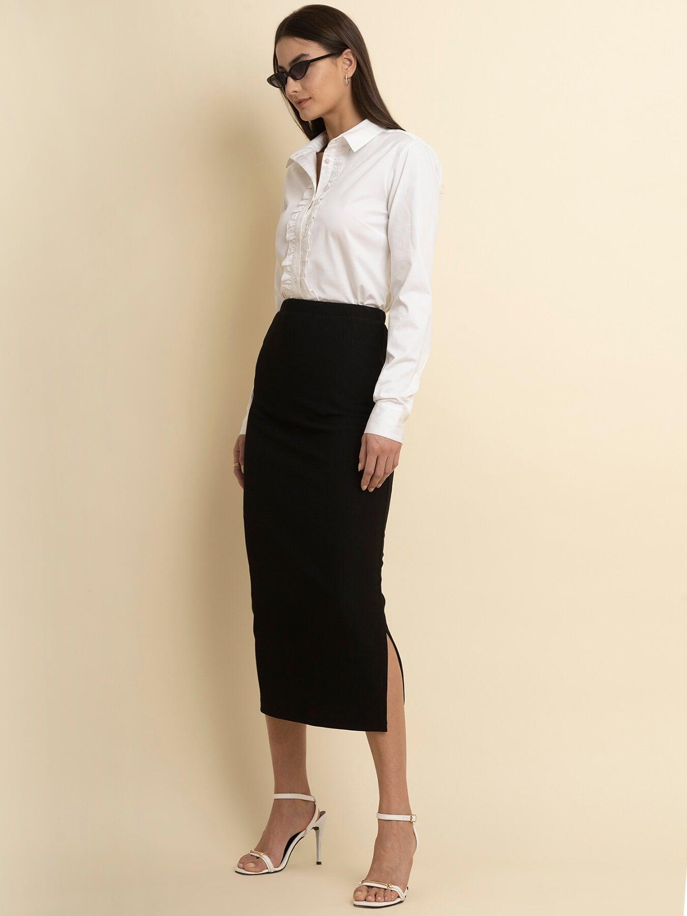 LivIn Midi Skirt - Black| Formal Skirts