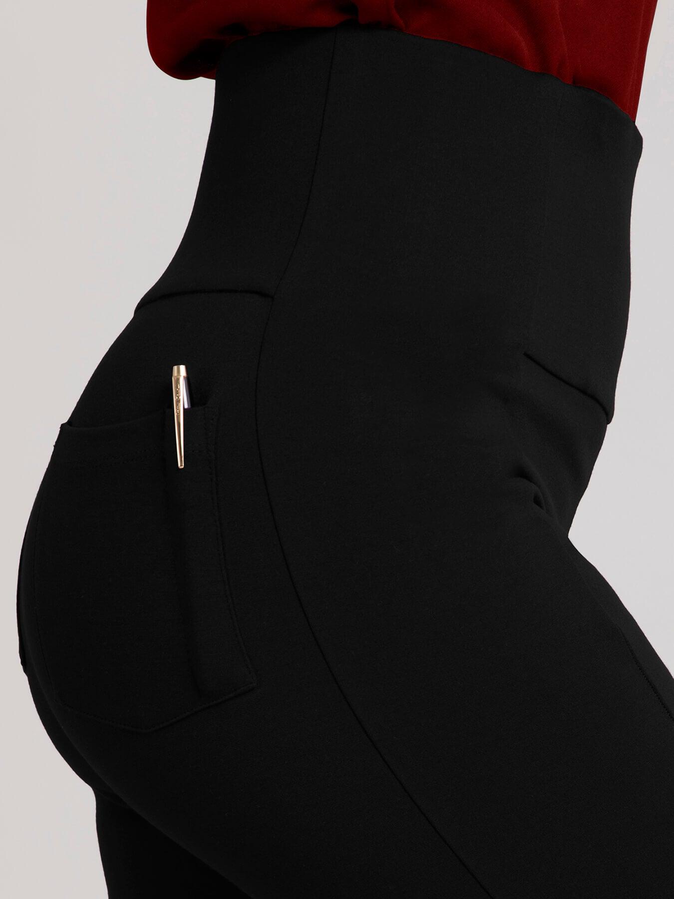4 Way Stretch High Waist Tummy Tuck LivIn Pants - Black| Formal Trousers