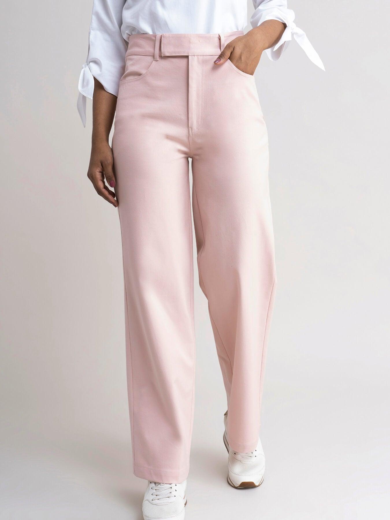 Wide Leg Trousers - Pink| Formal Trousers