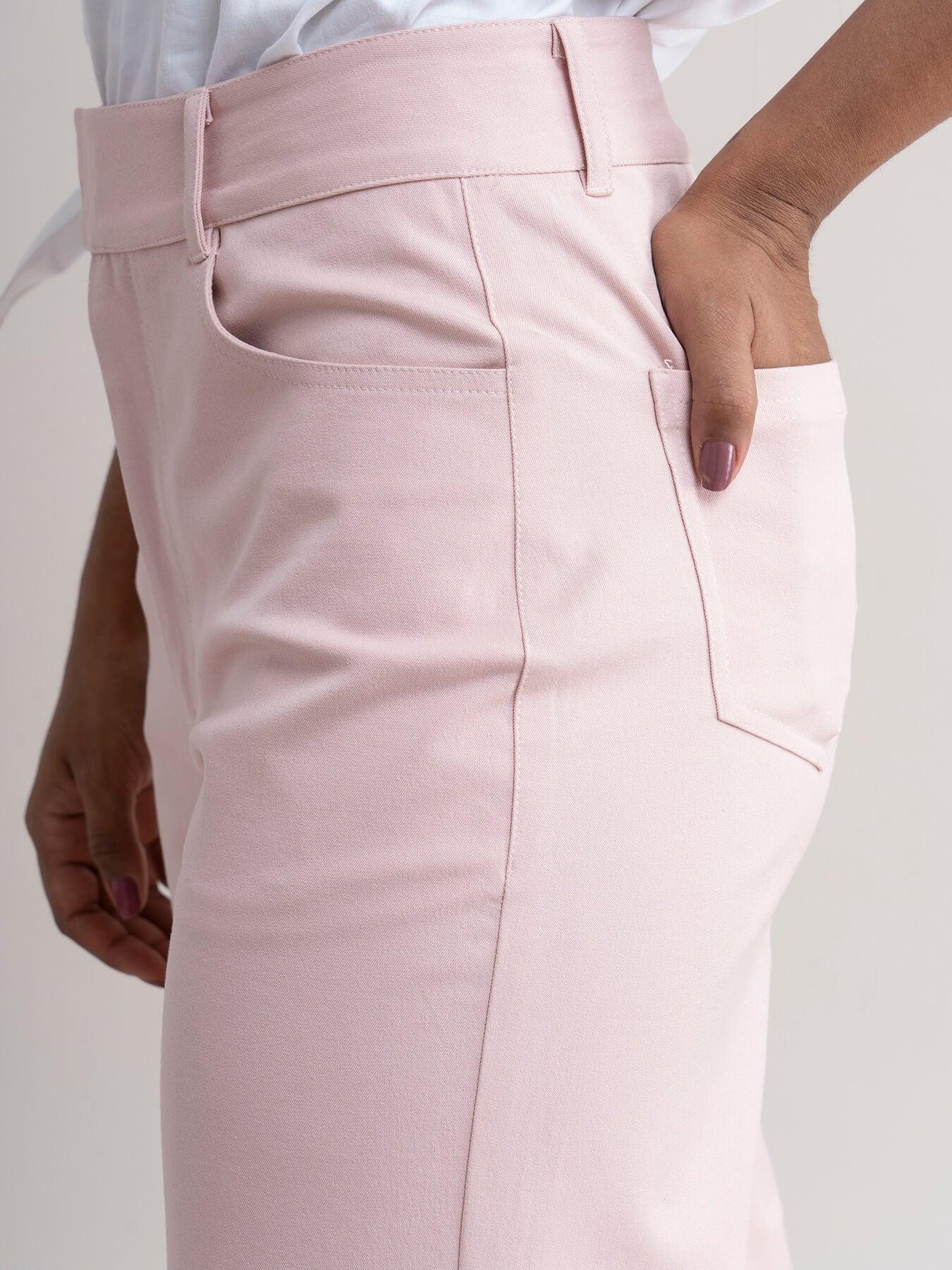 Wide Leg Trousers - Pink| Formal Trousers