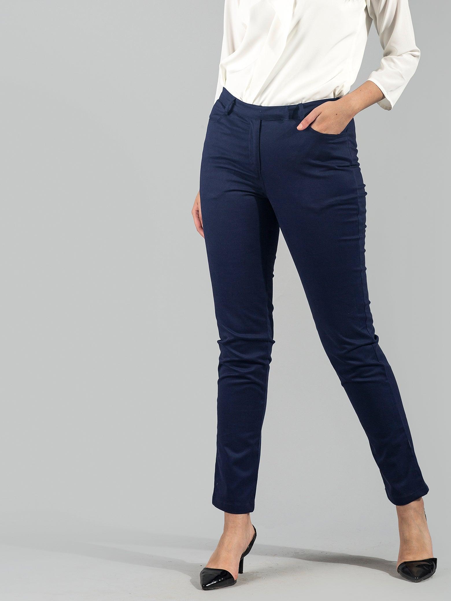 Essential Comfort Trousers - Navy| Formal Trousers