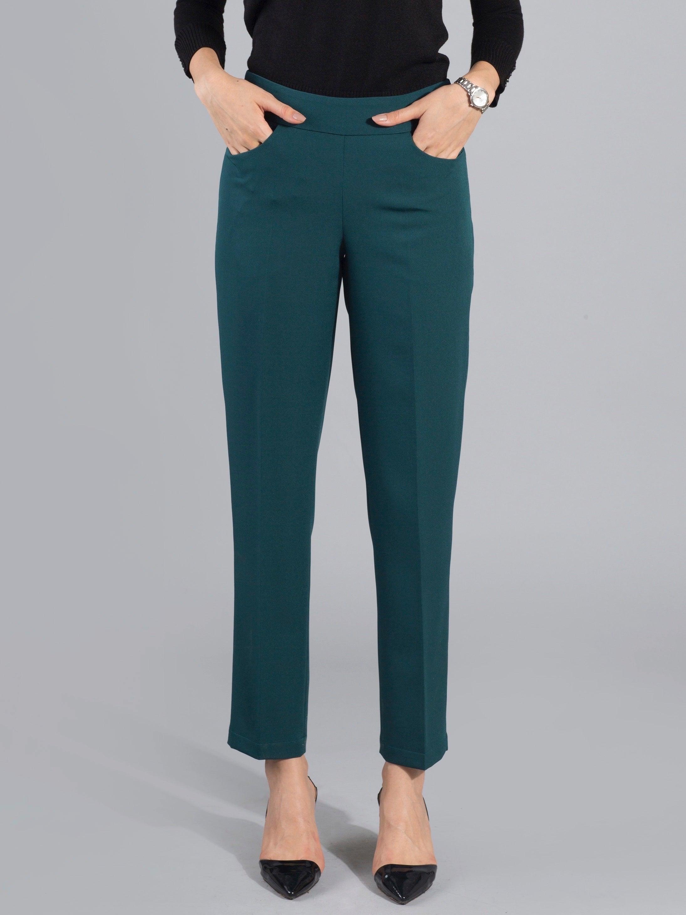 Essential Easy Care Work Trousers - Bottle Green| Formal Trousers